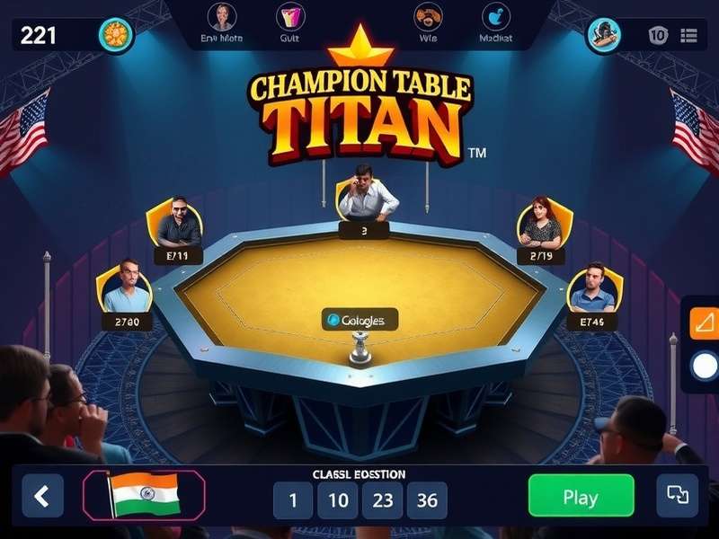 Championship Table Clash Titan gameplay screenshot showing competitive table action